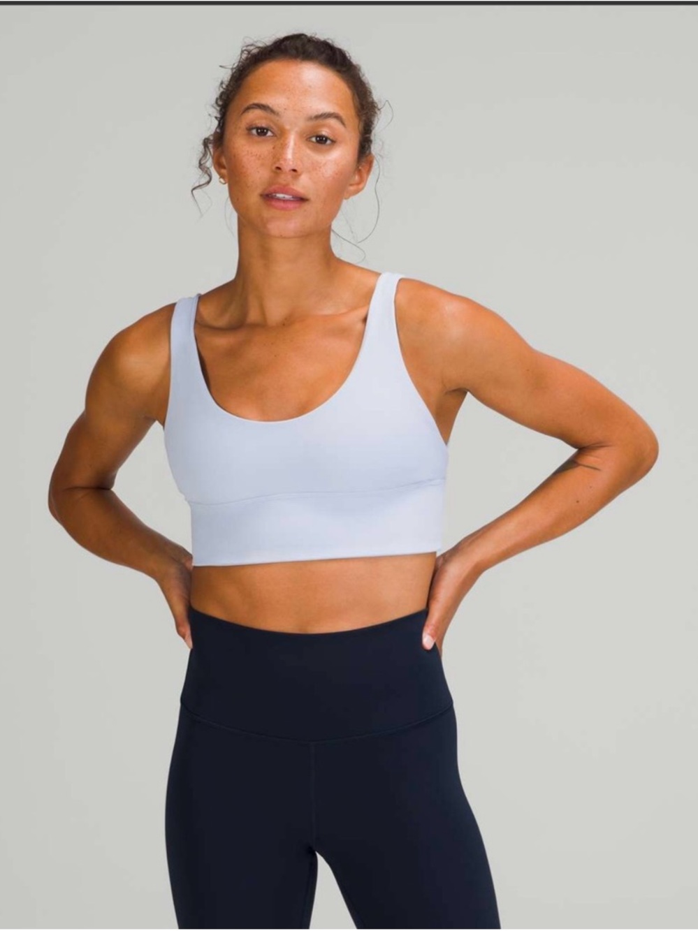 Lululemon Align Reversible Bra Light Support Blue Linen A/B Cup Size 12